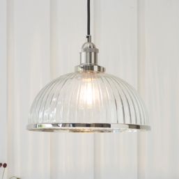 Quay Design Haze Industrial Pendant Bright Nickel
