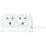 Masterplug 13A 4-Gang Switched Surge-Protected Compact Extension Lead + 3.1A 2-Outlet Type A USB Charger Gloss White 2m