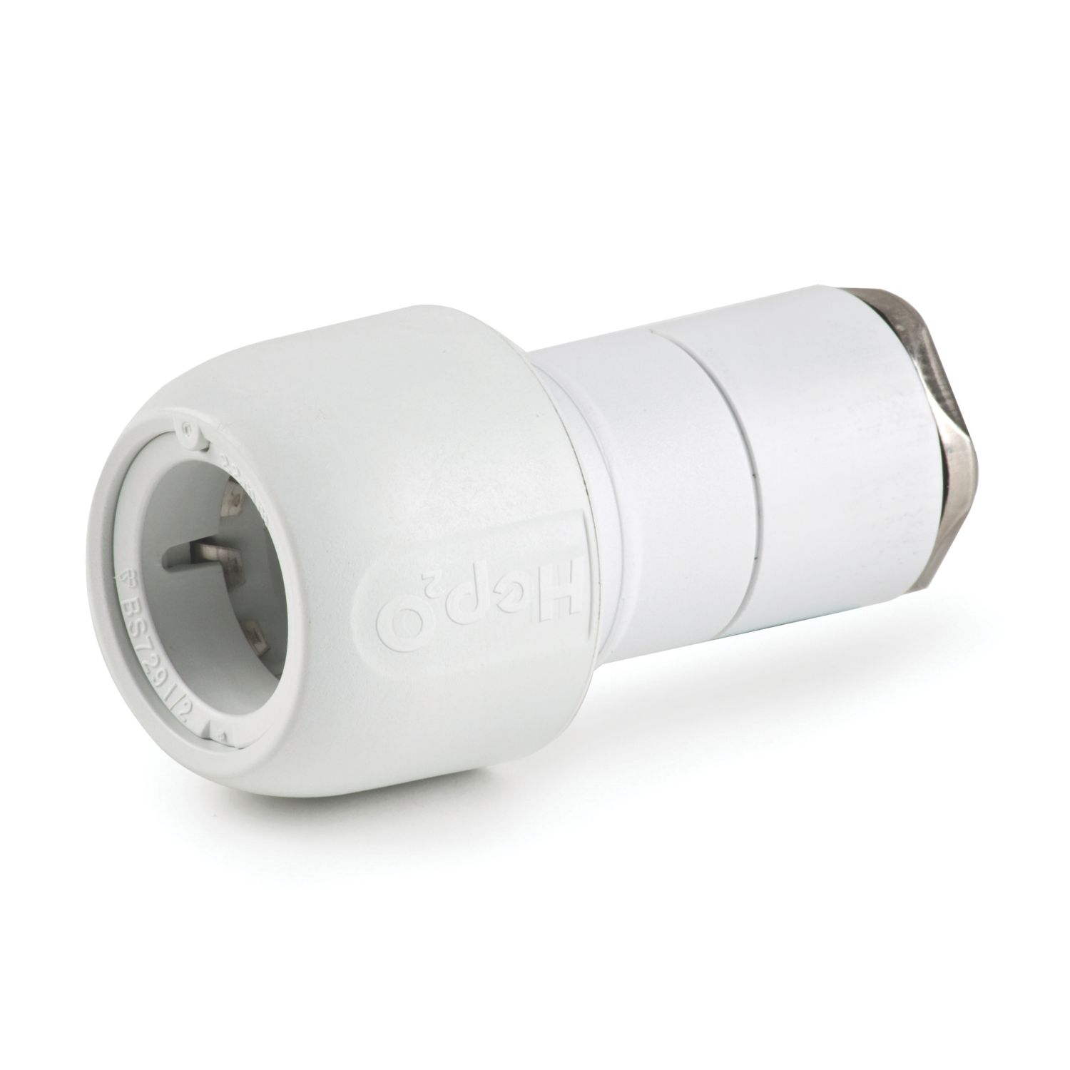 Hep2O Plastic Push-Fit Stem Coupler F 22mm x M 28mm (7424J)