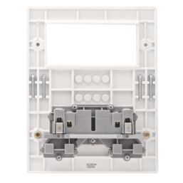 British General 800 Series 13A 2-Gang DP Combination Plate White