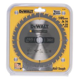 DeWalt  Aluminium Circular Saw Blade 165mm x 20mm 36T