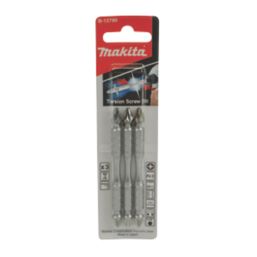 Makita  1/4" 85mm Hex Shank PZ2 Double-Ended Impact Screwdriver Bits 3 Pack