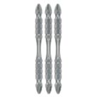 Makita  1/4" 85mm Hex Shank PZ2 Double-Ended Impact Screwdriver Bits 3 Pack