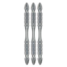 Makita  1/4" 85mm Hex Shank PZ2 Double-Ended Impact Screwdriver Bits 3 Pack