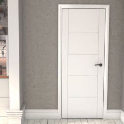 Green & Taylor  Satin Painted White Wooden Ladder Internal Fully-Finished Door 2040mm x 726mm