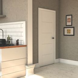 Green & Taylor  Satin Painted White Wooden Ladder Internal Fully-Finished Door 2040mm x 726mm