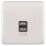 Schneider Electric Lisse Deco 3.1A 10.5W 2-Outlet Type A USB Socket Brushed Stainless Steel with Black Inserts