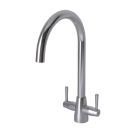 ETAL Wick Twin Lever Kitchen Mixer Tap Polished Chrome