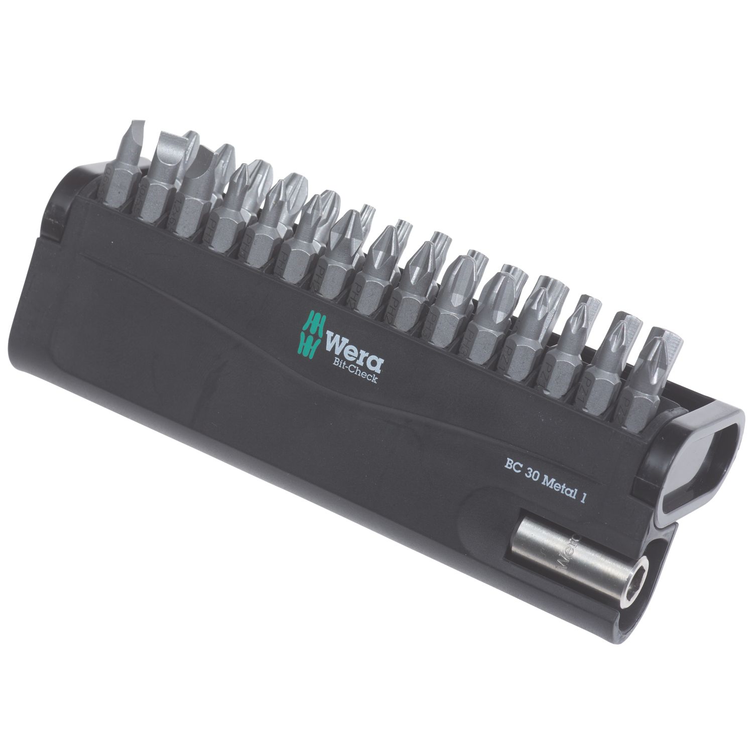Wera Bit-Check 1/4" Hex Shank Mixed Metal Tough Screwdriver Bit Set 30 Pieces (742FP)