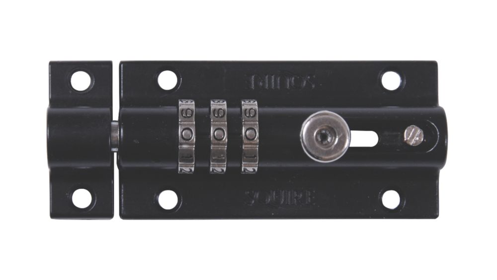 Squire DieCast Steel 4Dial Combination Locking Bolt 92mm Blue Screwfix