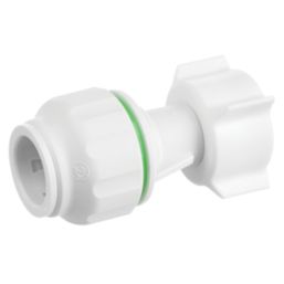Flomasta  Plastic Push-Fit Straight Tap Connectors 22mm x 3/4" 2 Pack