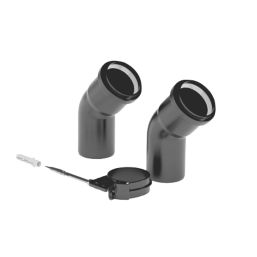 Vaillant  Flue Elbows 45° Black 2 Pack