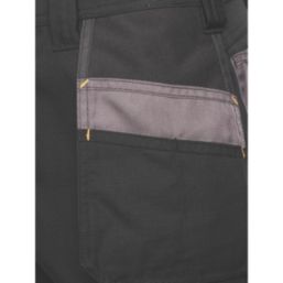 JCB Trade Plus Rip-Stop Work Trousers Black/Grey 38" W 32" L