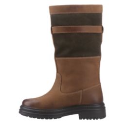 Cotswold Broadwell Size 3 Womens Tan/Green Waterproof Slip-On Non Safety Work Boots