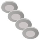 Sensio Apex TrioTone Round LED Under Cabinet Lights Steel 6.4W 100lm 4 Pack