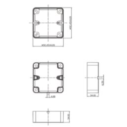 Knightsbridge 1-Gang White Surface Box Spacer 32mm