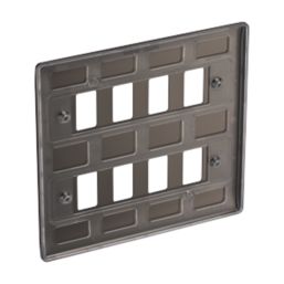 British General Nexus Metal Grid 8-Module Grid Faceplate Black Nickel