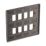British General Nexus Metal Grid 8-Module Grid Faceplate Black Nickel
