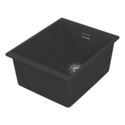 Carysil EN340-BK 1 Bowl Granite Composite Kitchen Sink Black 370mm x 460mm