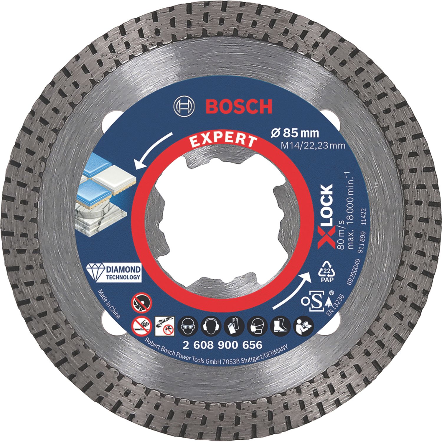 Bosch Expert X-Lock Masonry Diamond Cutting Disc 85mm (742RR)