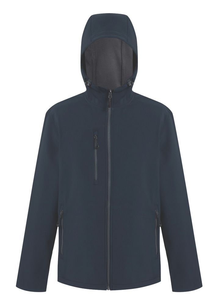 Regatta Navigate 2-Layer Hooded Jacket Navy/Seal Grey X Large 43.5 ...