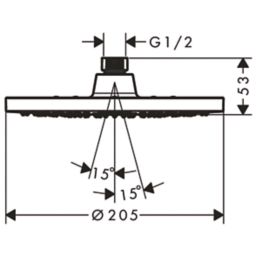 Hansgrohe Vernis Blend Tilt Shower Head Chrome 205mm