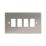 Varilight PowerGrid 4-Module Grid Faceplate Brushed Steel