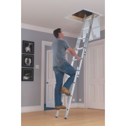 37090 Loft Ladder Aluminium 3-Section 12-Tread