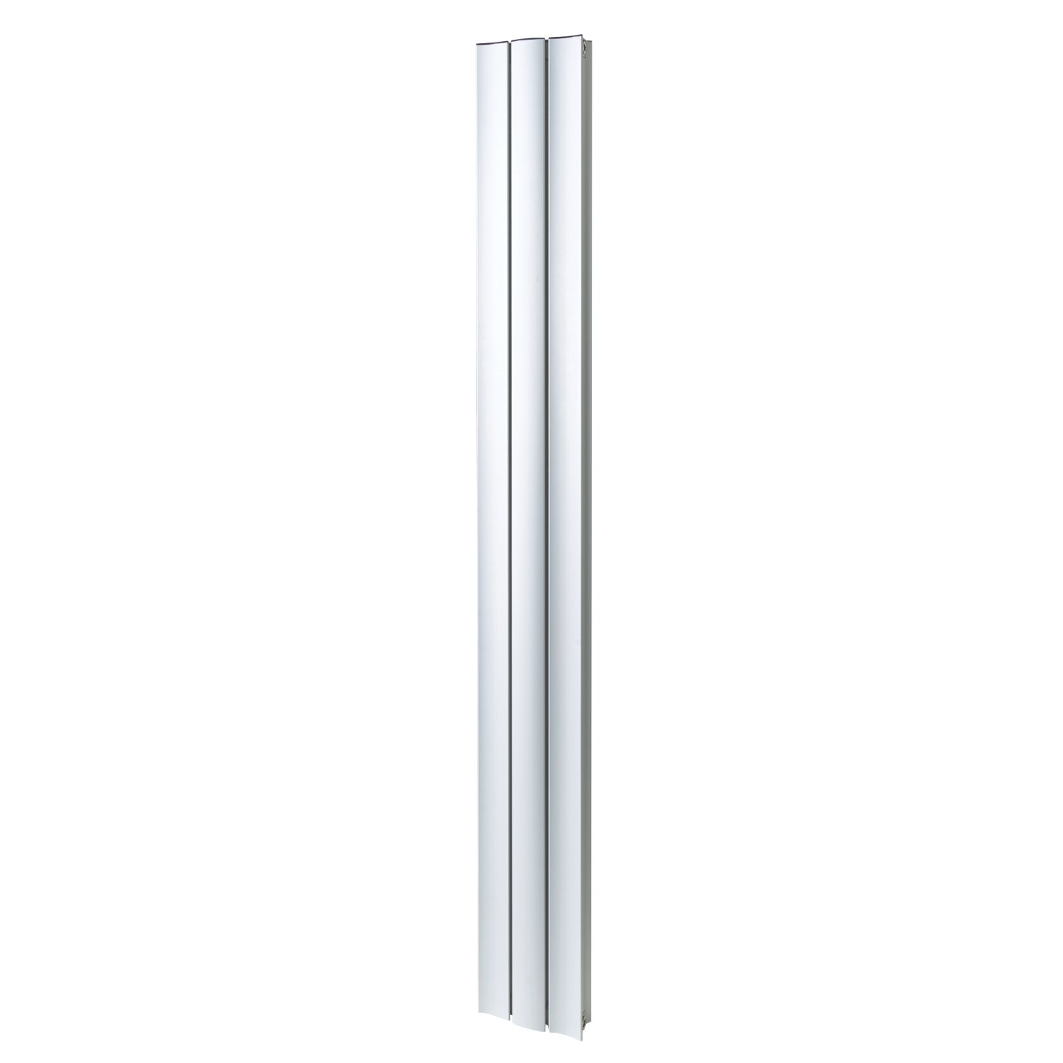 Venus 1800mm x 205mm 2418BTU Matt Chrome Vertical Designer Radiator (7433F)