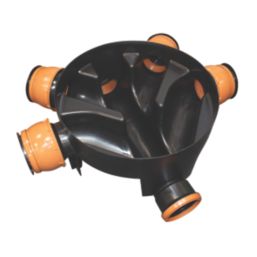 FloPlast Push-Fit 5-Inlet Adjustable Inspection Chamber Base 450mm