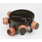FloPlast Push-Fit 5-Inlet Adjustable Inspection Chamber Base 450mm