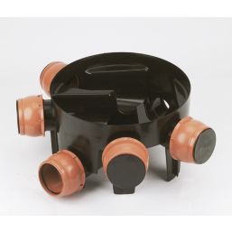 FloPlast Push-Fit 5-Inlet Adjustable Inspection Chamber Base 450mm