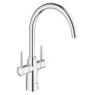 Refurb Grohe Ambi Dual-Lever Mono Mixer Kitchen Tap Chrome