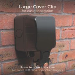 British General  IP66 13A 1-Gang SP Weatherproof Outdoor Switched Socket