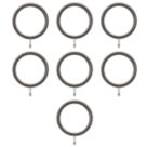 Renaissance Black Nickel Metal Curtain Rings 28mm 8 Pack