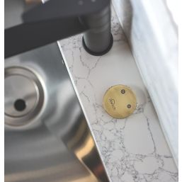 Abode Swich Round Tap Filter Converter Brushed Brass