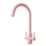 ETAL Sorrento Twin Lever Kitchen Mixer Tap Matt Pink