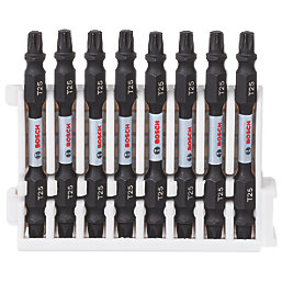 Bosch  1/4" 65mm Hex Shank TX25 Impact Control Double-Ended Screwdriver Bits 8 Piece Set