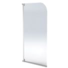 Aqualux Aqua 3 Semi-Framed White Bathscreen  1375mm x 750mm