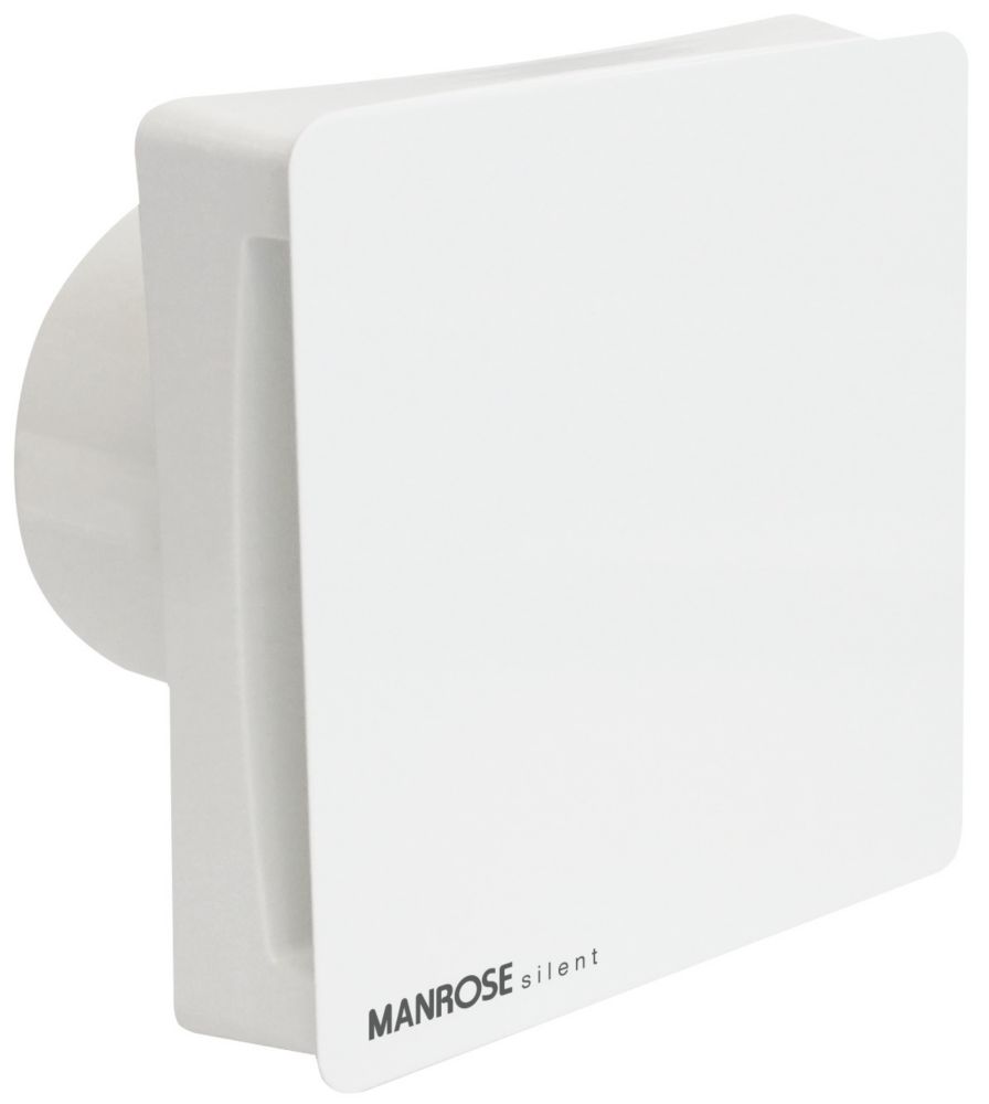 Manrose CSF100H 100mm (4") Axial Bathroom Extractor Fan with Humidistat & Timer White 240V