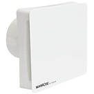 Manrose CSF100H 100mm (4") Axial Bathroom Extractor Fan with Humidistat & Timer White 240V