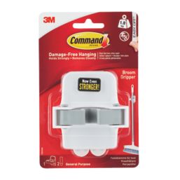 Command White Self-Adhesive Broom Gripper