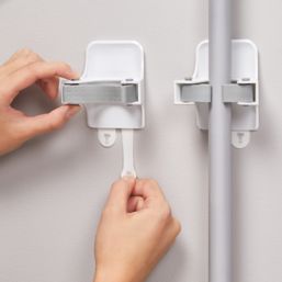 Command White Self-Adhesive Broom Gripper