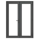 Crystal  Anthracite Grey Triple-Glazed uPVC French Door Set 2055mm x 1390mm