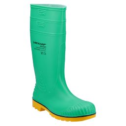 Dunlop Acifort HazGuard Size 8  Green Steel Toe Cap Safety Wellies
