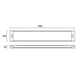 Sylvania Gradeo Rectangular 1280mm x 205mm LED Panel Light White 27W 3900lm