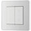 British General Evolve 2-Gang 2-Way LED Double Master Touch Trailing Edge Dimmer Switch  Brushed Steel with White Inserts