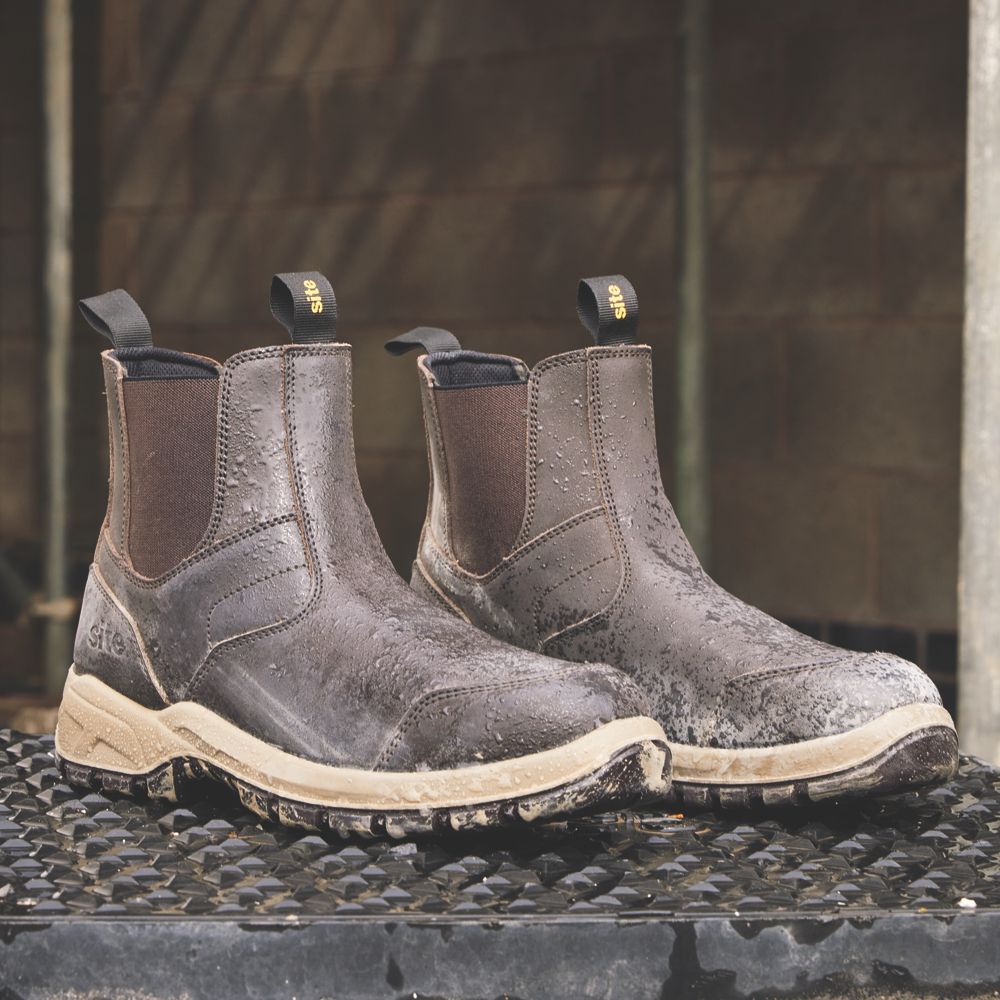 Site Merrien Size Brown Waterproof Steel Toe Cap Safety