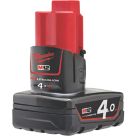 Refurb Milwaukee M12 B4 12V 4.0Ah Li-Ion RedLithium Battery