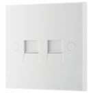 British General 900 Series 2-Gang Slave White with White Inserts